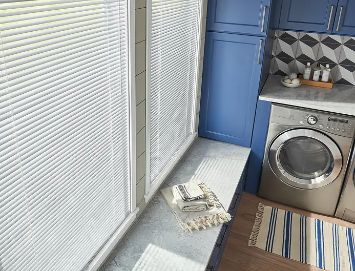 luxury window treatments with aluminum blinds