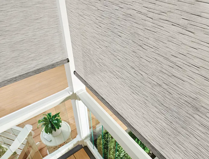 outdoor solar shades on a deck providing sun protection and style