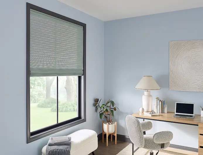 woven natural shades bringing warmth and texture to bright interiors