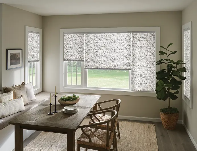pleated window shades with modern clean folds in bright interiors